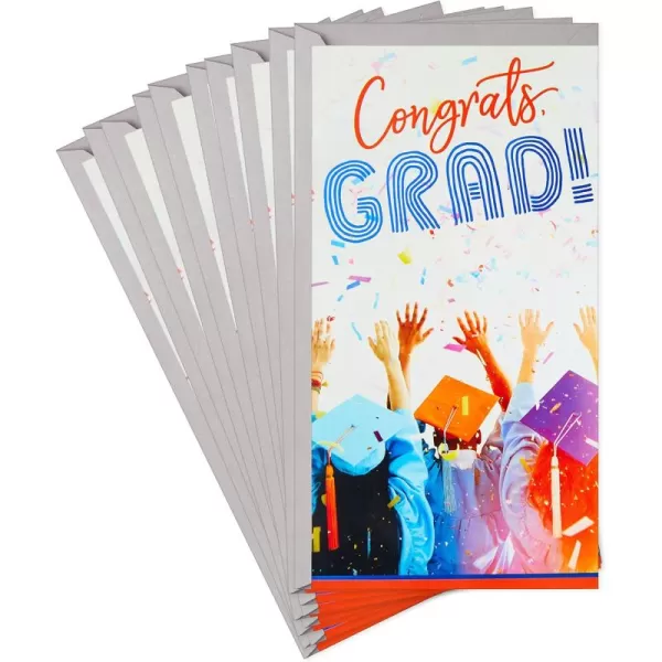 Hallmark Graduation Cards Assortment Wishing You Success 6 Cards with EnvelopesConfetti  10 Money Holder Cards