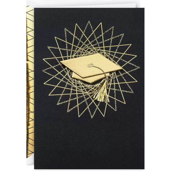 Hallmark Signature Graduation Card Graduation Cap With Tassel Hats Off to You 599GGJ6255Multicolor