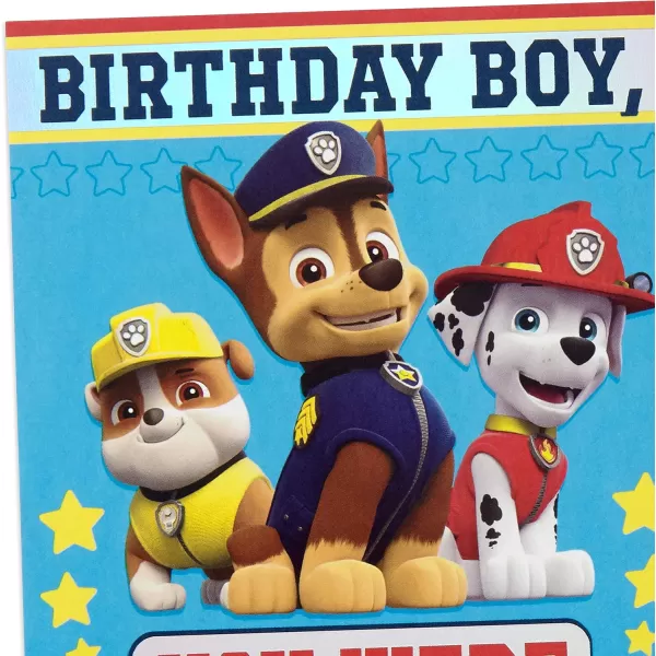 Hallmark Paw Patrol Birthday Card for Boys Born Brave