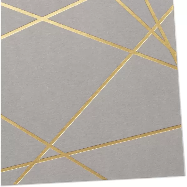 Hallmark Blank Cards Gold Foil Lines 10 Cards with EnvelopesGold Foil Lines