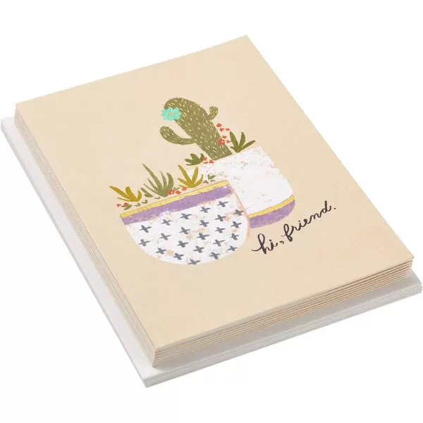 Hallmark Blank Cards Gold Foil Lines 10 Cards with EnvelopesHi Friend