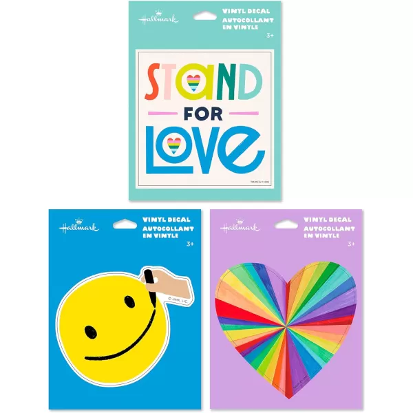 Hallmark Good Mail Pack of 2 Pride Cards or Friendship Cards Loud ProudRainbow Hearts Pride Decals for Teens Or Adults