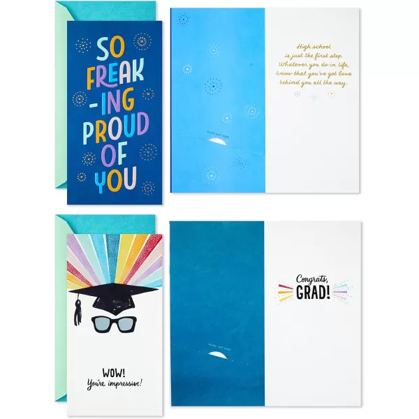 Hallmark Graduation Cards Assortment Better Future Pack of 3 Cards with EnvelopesProud of You  3 Money Holder Cards