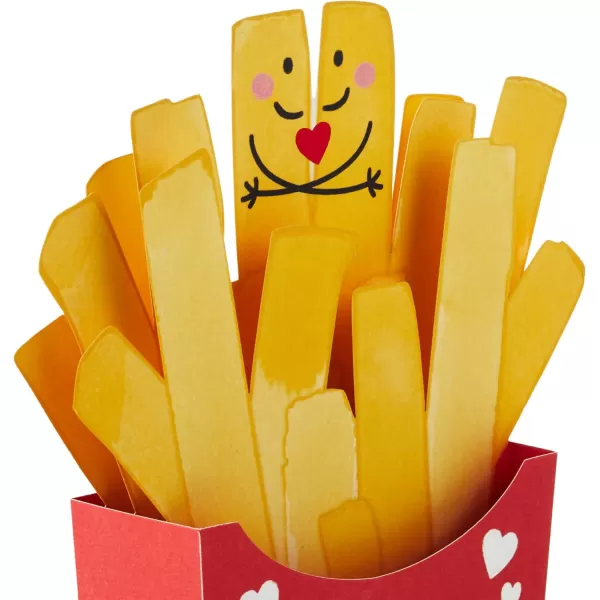 Hallmark Paper Wonder Romantic Pop Up Card Cute Fries for Husband Wife Boyfriend Girlfriend PartnerCute Fries