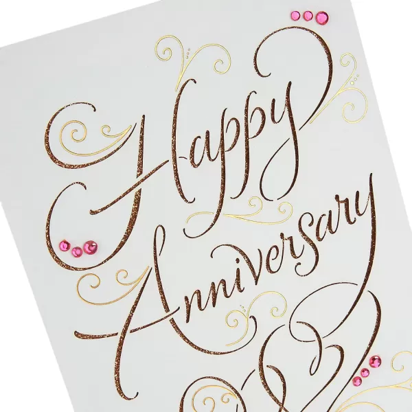 Hallmark Signature Anniversary Card for Couple Champagne CheersHappy Anniversary  White