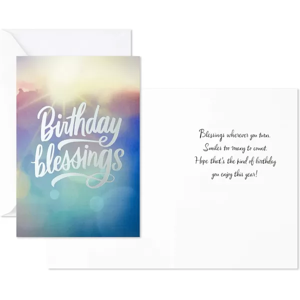 Hallmark Spiritual Birthday Card Assortment 36 Cards with Envelopes 6 Designs Blessed BirthdayFaith Assortment