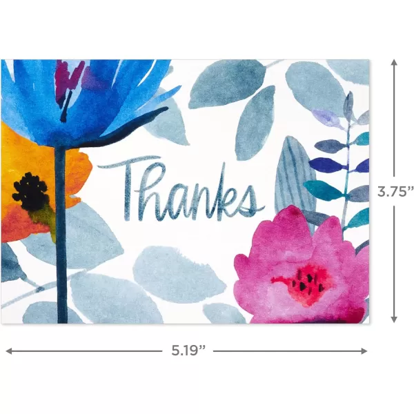 Hallmark Thank You Notes Assortment 48 Blank Cards with Envelopes Watercolor Florals