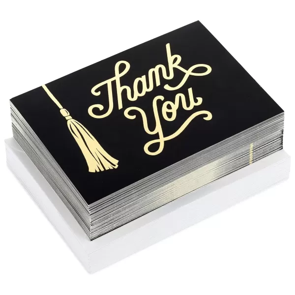 Hallmark Thank You Notes Silver Foil Script 40 Cards and EnvelopesSilver Foil Script