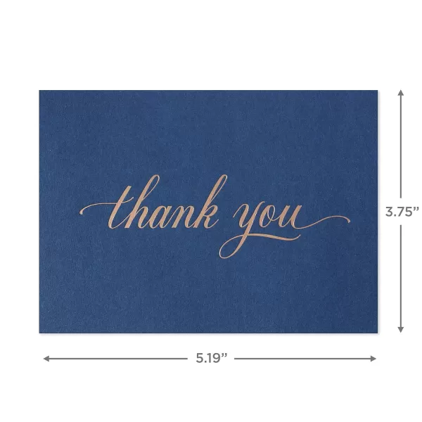 Hallmark Thank You Notes Silver Foil Script 40 Cards and EnvelopesSilver Foil Script