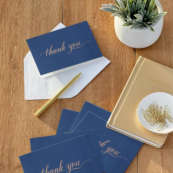 Hallmark Thank You Notes Silver Foil Script 40 Cards and EnvelopesSilver Foil Script