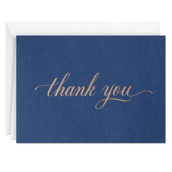 Hallmark Thank You Notes Silver Foil Script 40 Cards and EnvelopesSilver Foil Script