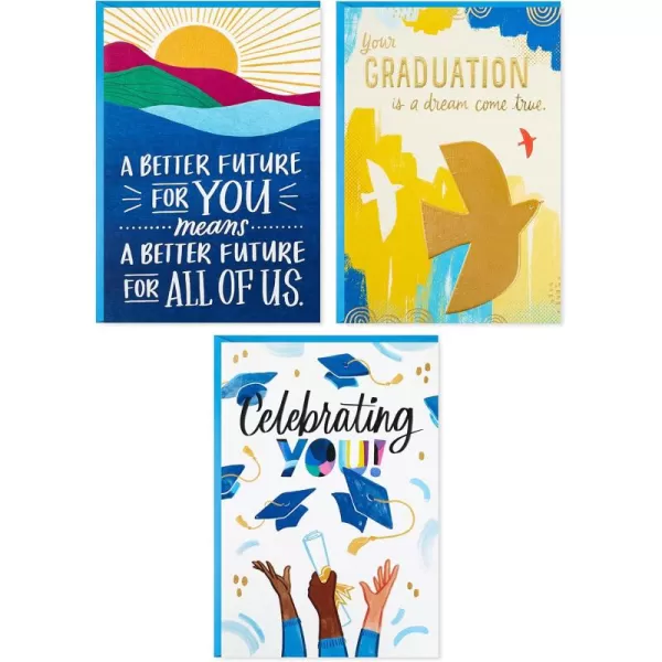 Hallmark Graduation Cards Assortment Better Future Pack of 3 Cards with EnvelopesBetter Future  3 Cards with Envelopes