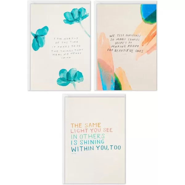 Hallmark Morgan Harper Nichols Pack of 3 Assorted Encouragement Cards Thinking of You Cards Friendship Cards Uplifting AffirmationsUplifting Affirmations  Pack of 3