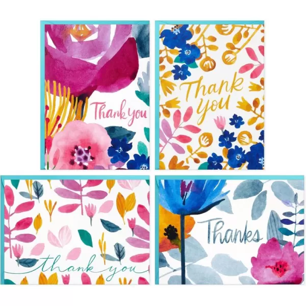 Hallmark Thank You Notes Assortment 48 Blank Cards with Envelopes Watercolor Florals