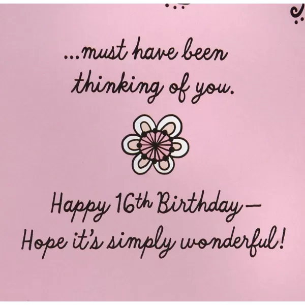 Hallmark 16th Birthday Greeting Card Sweet Flowers