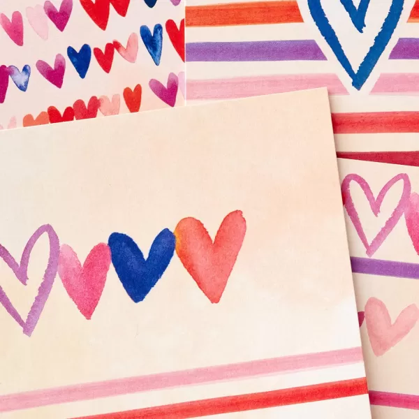 Hallmark Blank Cards Assortment for Valentines Day 48 Cards and Envelopes Pack Watercolor Hearts