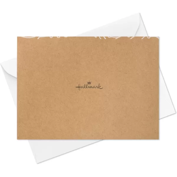 Hallmark Bulk Kraft Thank You Notes 100 Blank Cards with Envelopes for Weddings Engagement Parties Bridal Showers