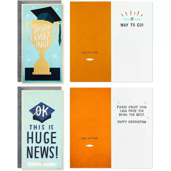 Hallmark Graduation Card Money Holder or Gift Card Holder Assortment Youre Amazing 4 Cards with EnvelopesYoure Amazing  4 Cards with Envelopes