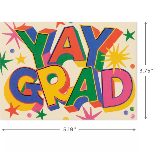 Hallmark Graduation Cards Bulk Assortment Retro Rainbow 36 Blank Cards with Envelopes 6 Designs for High School Kindergarten Middle School College and College GraduatesBright and Bold  Assorted Graduation Cards