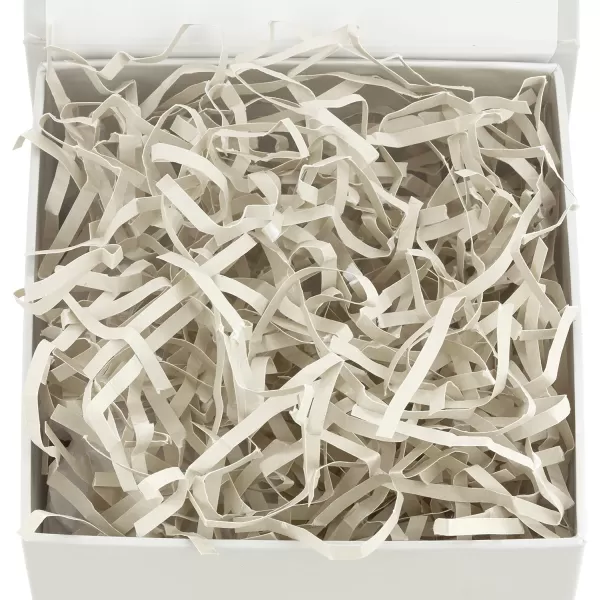 Hallmark Medium Gift Boxes with Bow and Shredded Paper Fill Pack of 2 Antique White 8 inch Box for Weddings Bridal Showers Graduations Birthdays Bridesmaids Gifts All OccasionOff White