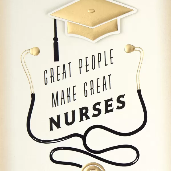 Hallmark Nurse Graduation Card Nurses Make a Difference for RN LPN Travel Nurse Healthcare WorkerGreat People Make Great Nurses