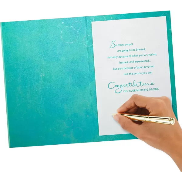 Hallmark Nurse Graduation Card Nurses Make a Difference for RN LPN Travel Nurse Healthcare WorkerTurquoise