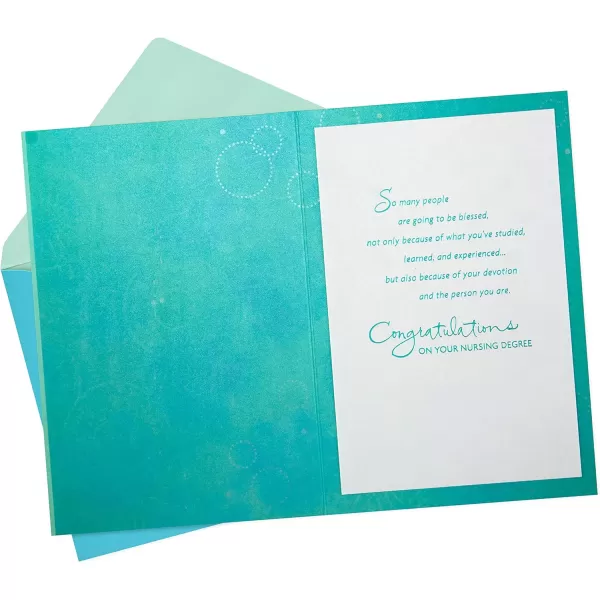 Hallmark Nurse Graduation Card Nurses Make a Difference for RN LPN Travel Nurse Healthcare WorkerTurquoise