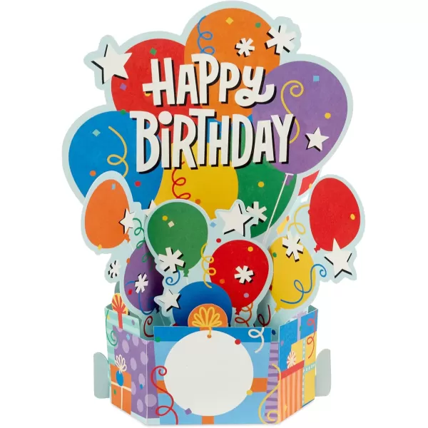 Hallmark Paper Wonder Pack of Pop Up Birthday Cards Balloons and Cake 8 3D Cards and Envelopes