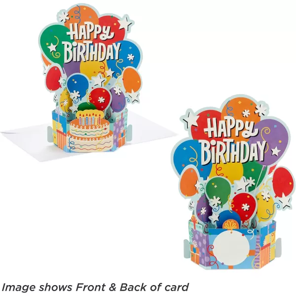 Hallmark Paper Wonder Pack of Pop Up Birthday Cards Balloons and Cake 8 3D Cards and Envelopes