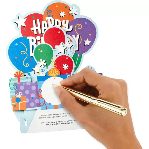 Hallmark Paper Wonder Pack of Pop Up Birthday Cards Balloons and Cake 8 3D Cards and Envelopes