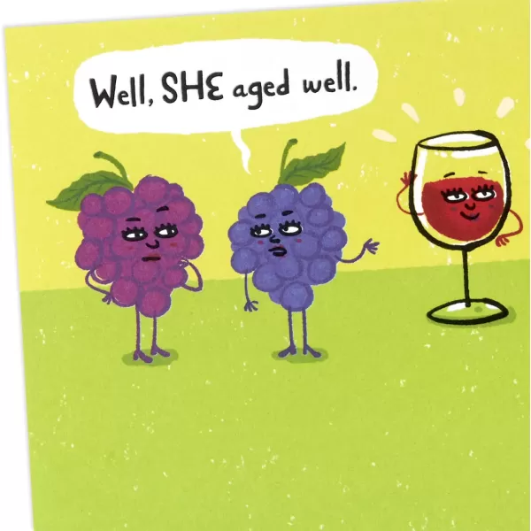 Hallmark Shoebox Funny Birthday Card Too Old for TikTokWine and Grapes