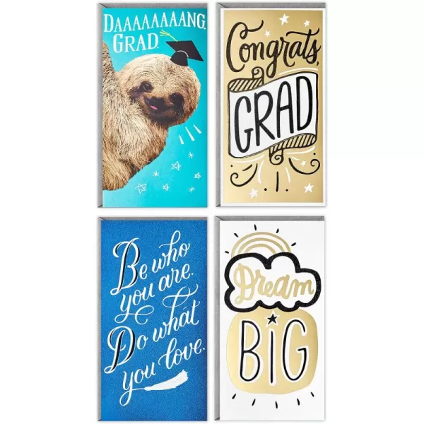 Hallmark Graduation Money Holder or Gift Card Holder Cards Assortment Dream Big 4 Cards with EnvelopesDream Big  4 Cards with Envelopes