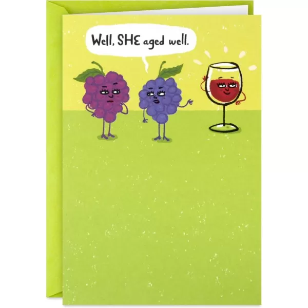 Hallmark Shoebox Funny Birthday Card Too Old for TikTokWine and Grapes