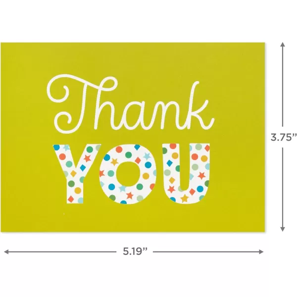 Hallmark Baby Shower Thank You Note Assortment 48 Blank Cards with Envelopes Rainbows Stars Blue Yellow Green