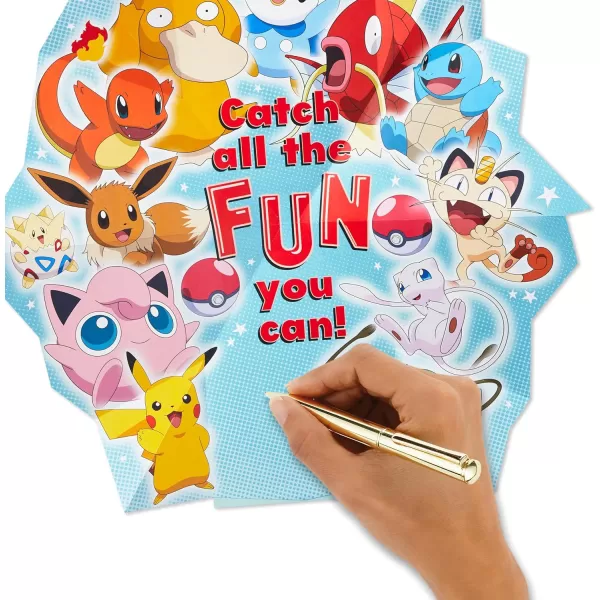 Hallmark Pokmon Pop Up Birthday Card for Kids Pikachu Squirtle Charmander BulbasaurPikachu  Squirtle  Charmander  Bulbasaur