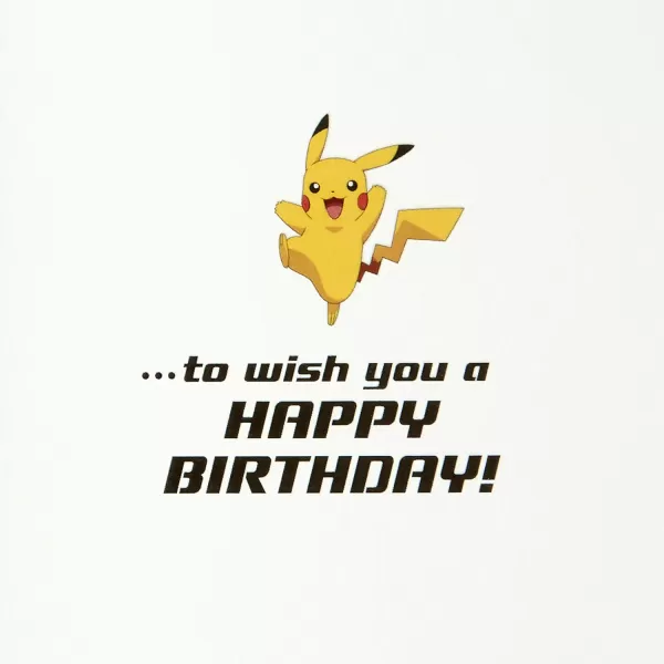 Hallmark Pokmon Pop Up Birthday Card for Kids Pikachu Squirtle Charmander BulbasaurWild Pikachu