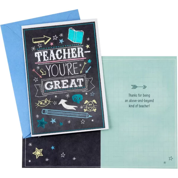 Hallmark Teacher Appreciation Card Assortment for Day Care Preschool Elementary School Graduation or Back to School 8 Cards with Envelopes