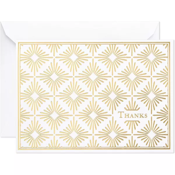 Hallmark Thank You Cards Assortment Gold Foil Scroll 50 Thank You Notes with Envelopes for Wedding Bridal Shower Baby Shower Business Graduation