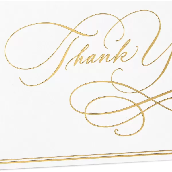 Hallmark Thank You Cards Assortment Gold Foil Scroll 50 Thank You Notes with Envelopes for Wedding Bridal Shower Baby Shower Business Graduation