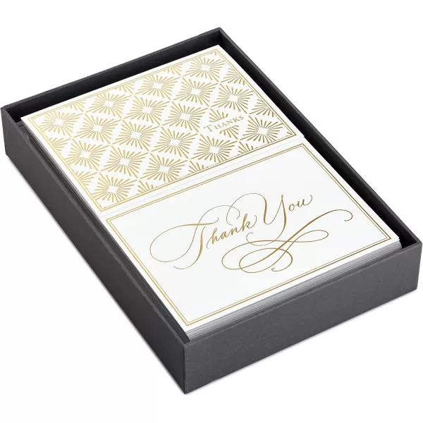 Hallmark Thank You Cards Assortment Gold Foil Scroll 50 Thank You Notes with Envelopes for Wedding Bridal Shower Baby Shower Business Graduation