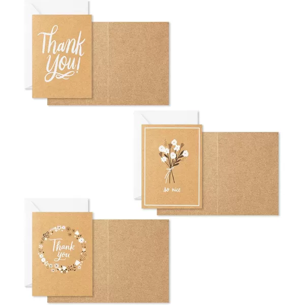 Hallmark Thank You Cards Assortment Rustic Kraft 48 Thank You Notes with EnvelopesThank You Card