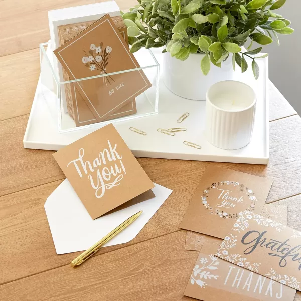 Hallmark Thank You Cards Assortment Rustic Kraft 48 Thank You Notes with EnvelopesThank You Card