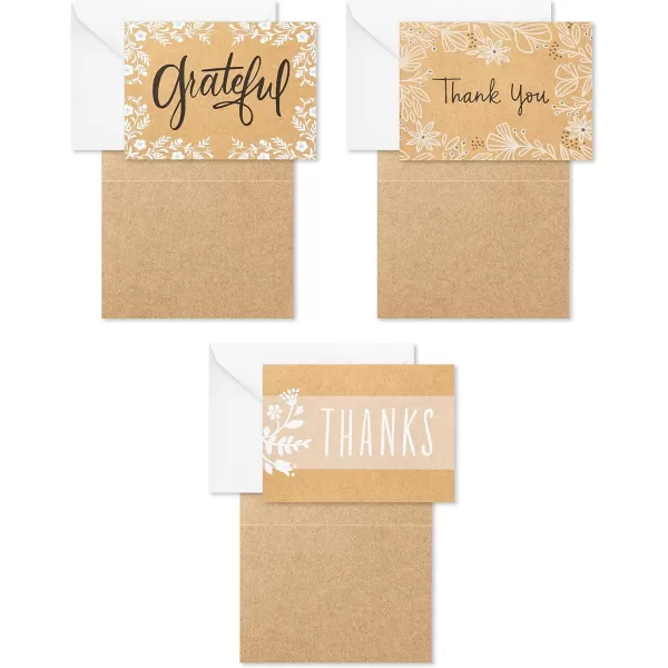 Hallmark Thank You Cards Assortment Rustic Kraft 48 Thank You Notes with EnvelopesThank You Card