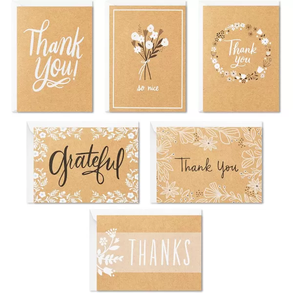 Hallmark Thank You Cards Assortment Rustic Kraft 48 Thank You Notes with EnvelopesThank You Card  Congratulations Grad