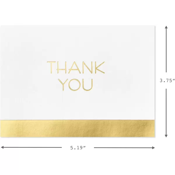 Hallmark Thank You Cards Gold and White Bulk 40 Thank You Notes with Envelopes for Graduation Business Weddings All Occasion