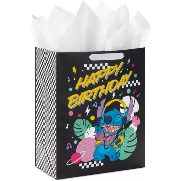 Hallmark Disney 13quot Large Birthday Gift Bag with Tissue Paper Lilo and Stitch for Kids Grandchildren Friends