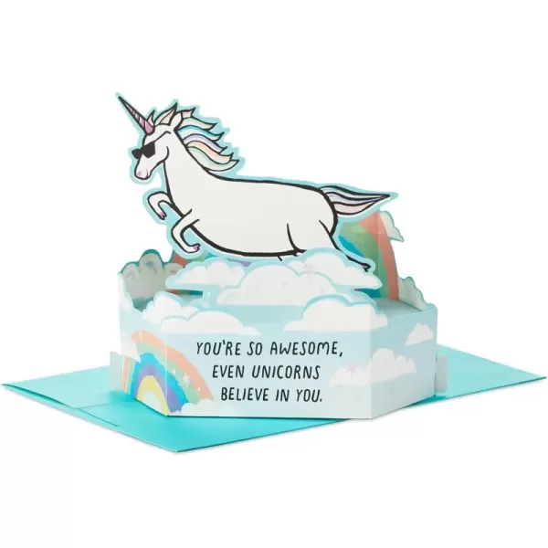 Hallmark Paper Wonder Shoebox Pop Up Card Unicorn Youre So Awesome for Birthday Graduation CongratulationsUnicorn  Youre So Awesome