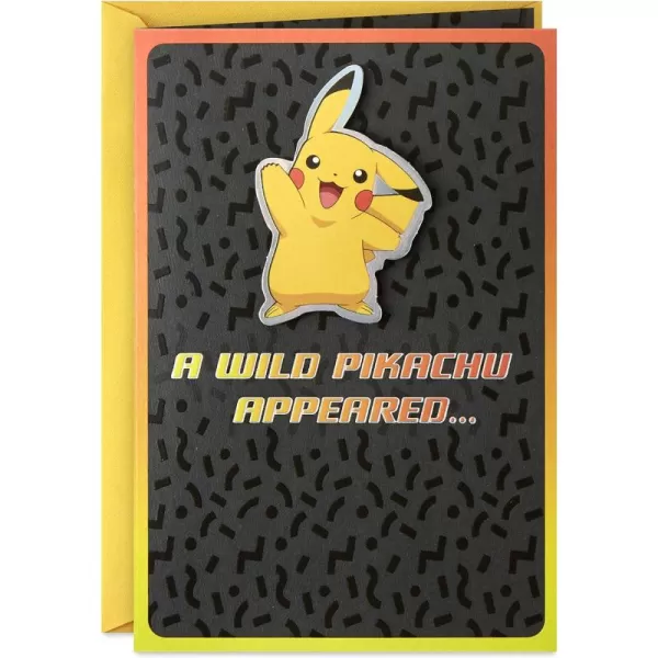 Hallmark Pokmon Pop Up Birthday Card for Kids Pikachu Squirtle Charmander BulbasaurWild Pikachu