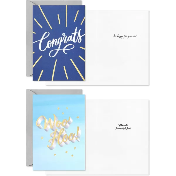 Hallmark Congratulations Cards Assortment Bravo Boxed Set of 12 Cards with Envelopes for Graduation Promotion Wedding All Occasion