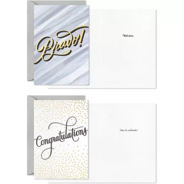 Hallmark Congratulations Cards Assortment Bravo Boxed Set of 12 Cards with Envelopes for Graduation Promotion Wedding All Occasion